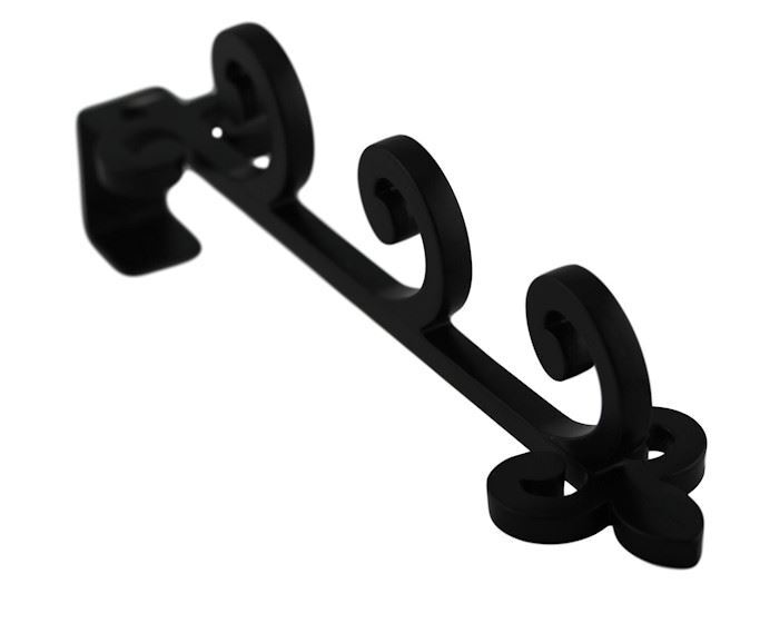 Curly Iron Over-door Hook- Black 10' Long - 3-Hooks LQ-11442