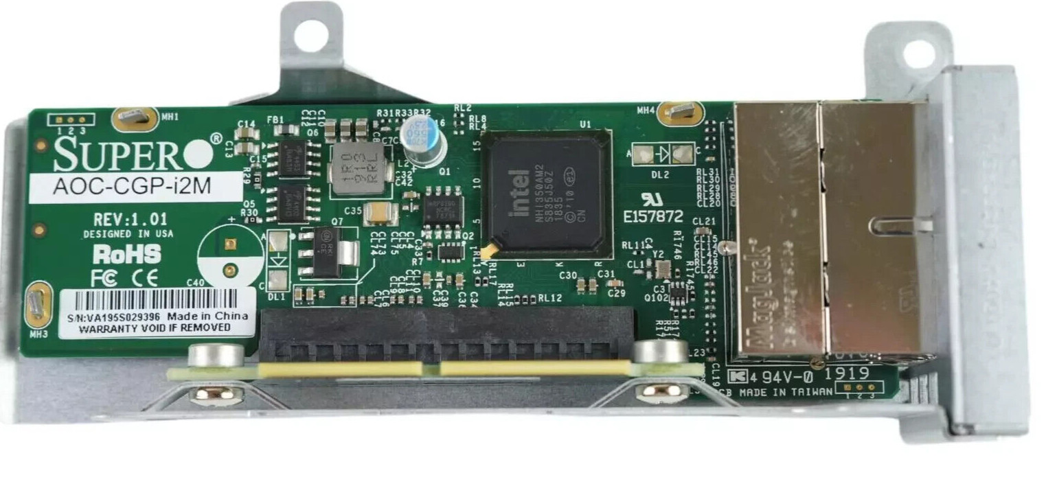 Supermicro AOM-CGP-I2M Intel i350 MicroLP 2-port Gigabit Ethernet Card