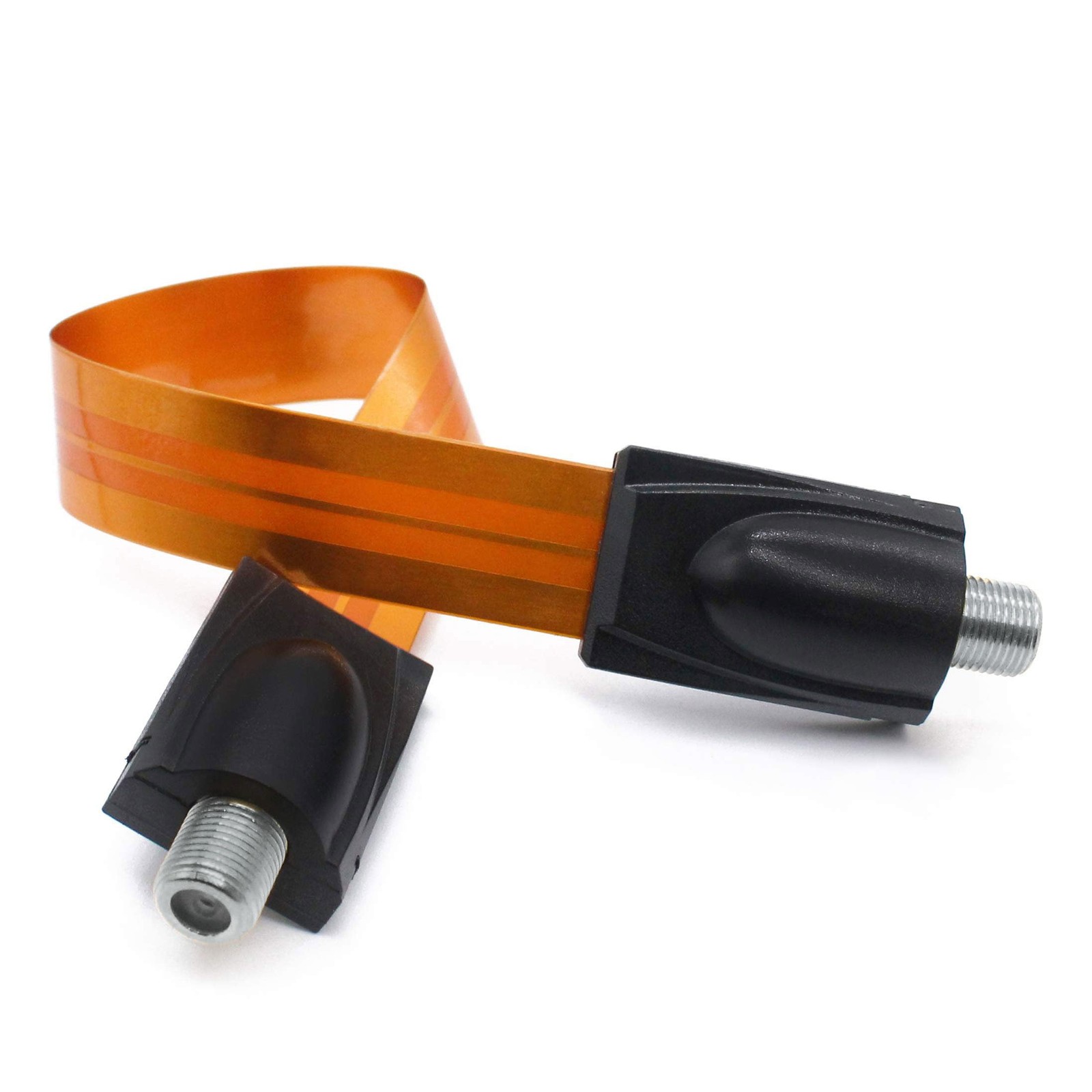 VANTRONIK Flat Coaxial Cable for Windows Ghost Wire Thin, Black and yellow