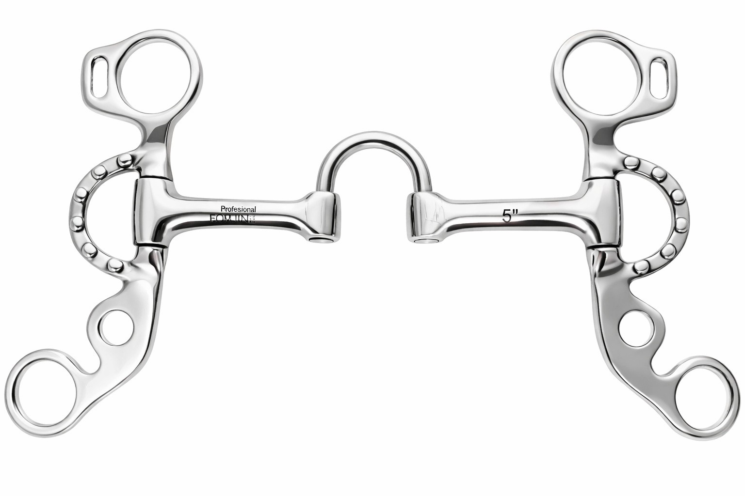 Western 5" Mouth Low Port Swivel Mouth Short Cheek Horse Correction Bit 35668B