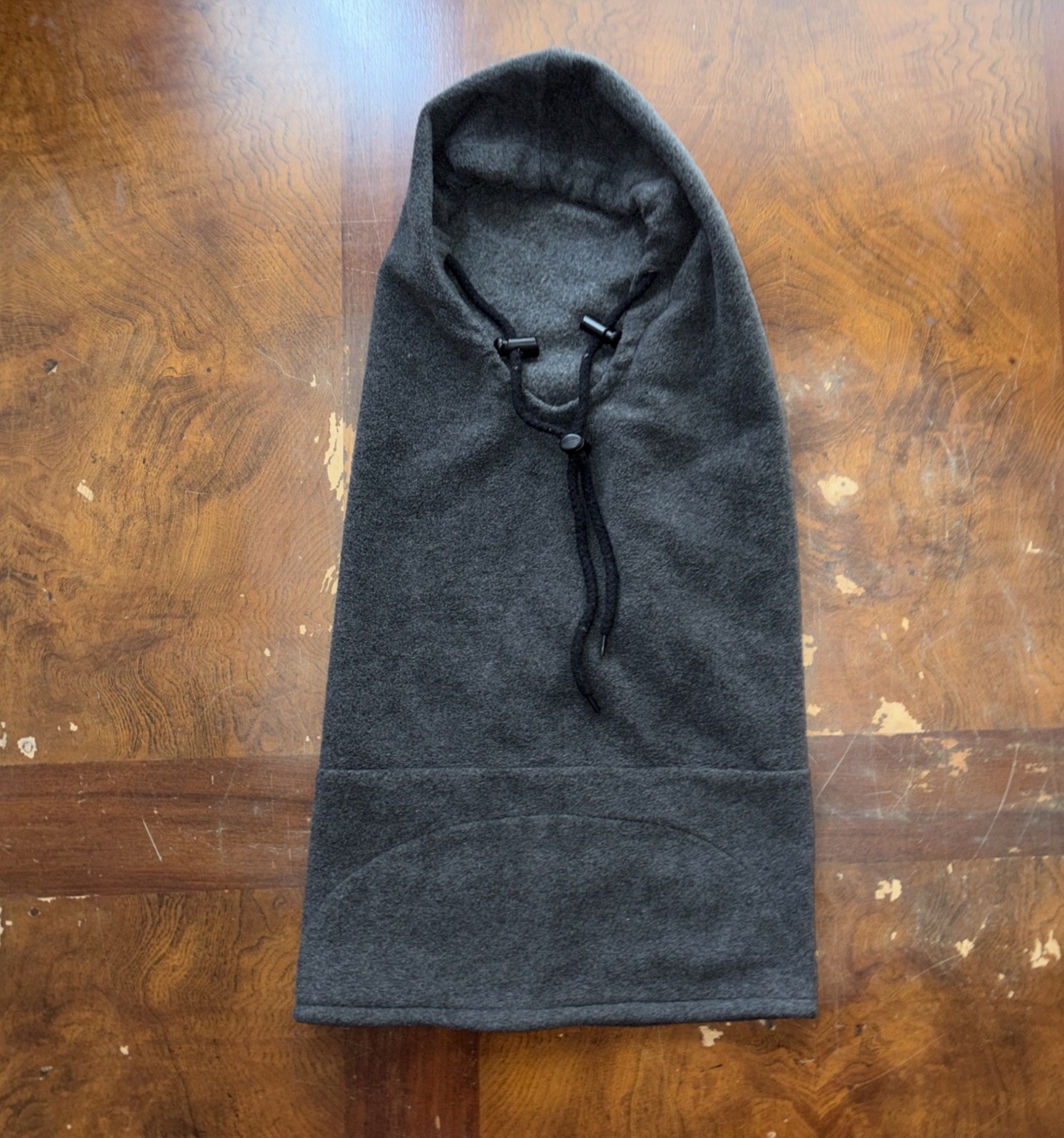 NordicTrack Grey Head Neck Fleece 4-in-1 Hood Cover Drawstring Closure #15099