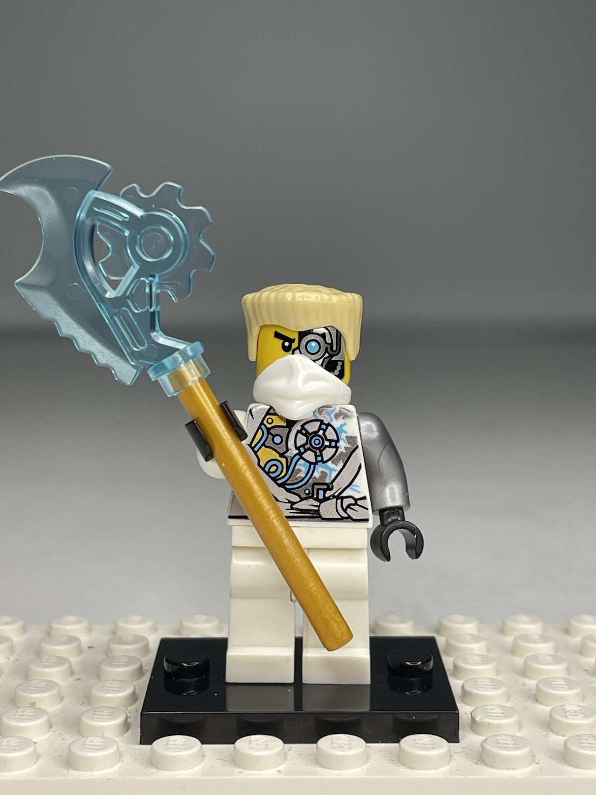 NEW Ninjago Zane Minifigure Techno Robe Rebooted 70726 Custom Lego Minifigure