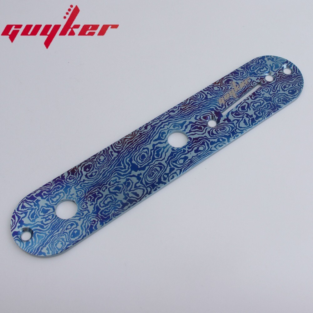 GUYKER Electric Guitar Titanium Alloy Control Plate Damascus For Fend TL Parts