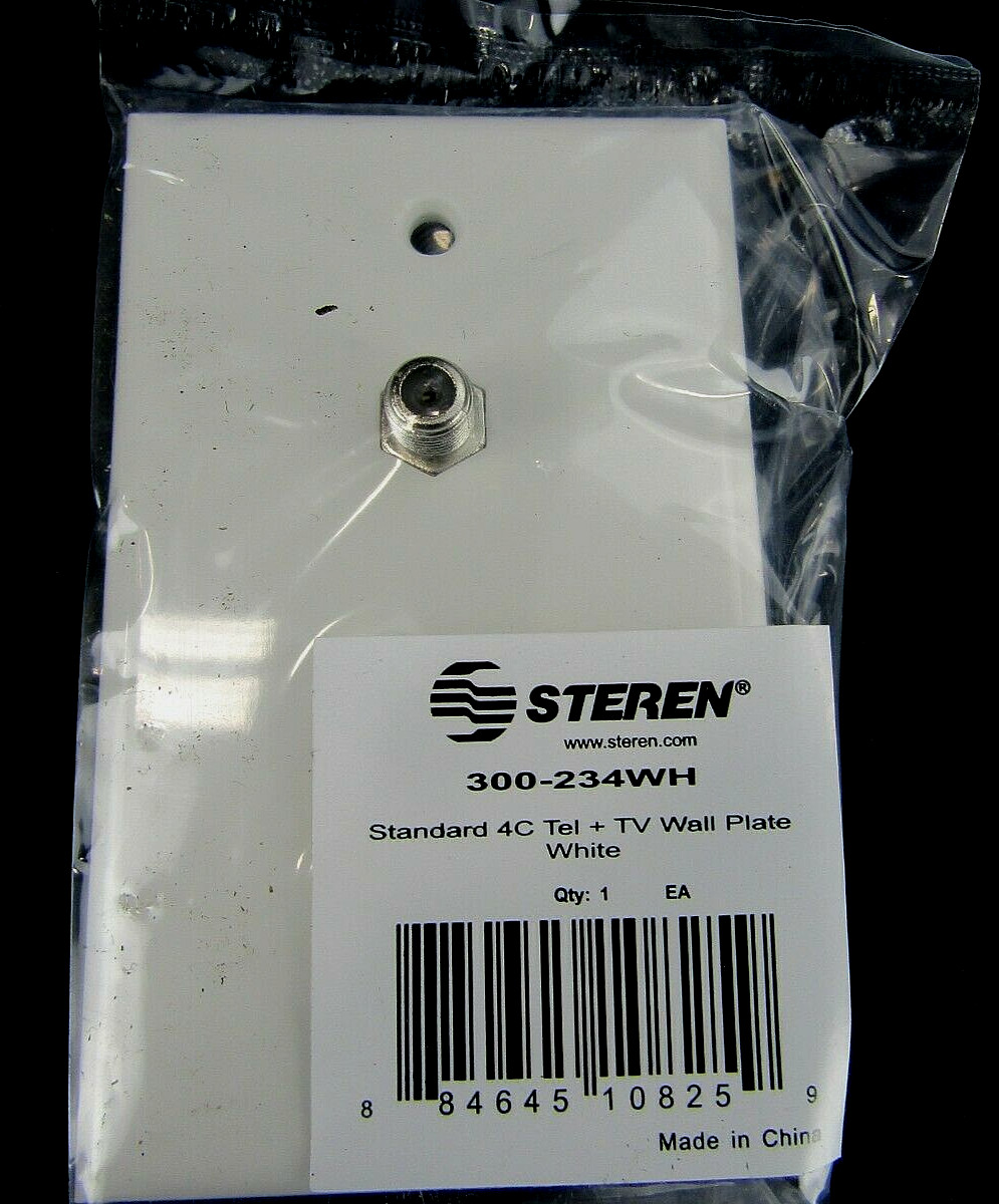 LOT OF 5-WALL PLATE COMBO F-81/TELEPHONE WHITE -300234WH-10189370
