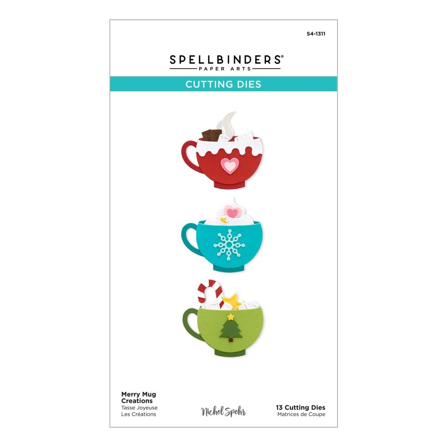 Spellbinders Merry Mug Creations Etched Dies, Metal