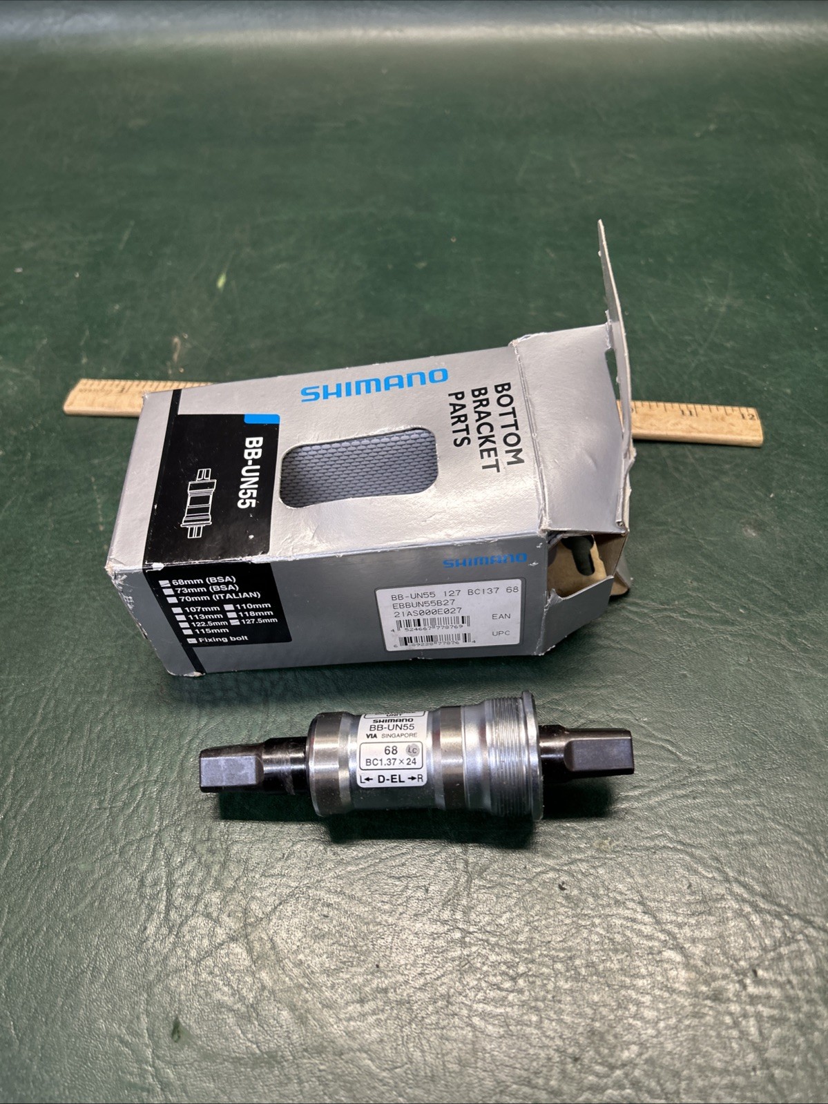 NIB Shimano Bottom Bracket BB-UN55 68mm 127.5 mm Square Taper New NOS
