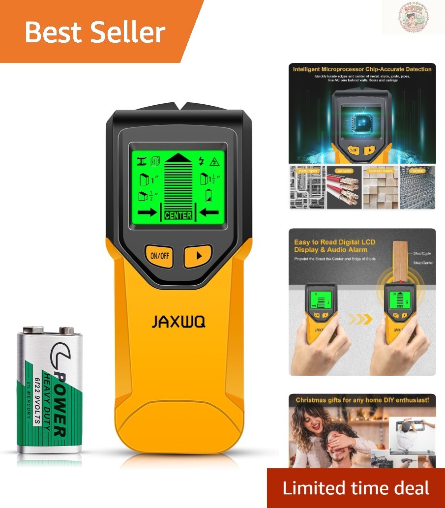 Accurate Stud Finder Tool with HD LCD Display for Metal and Wood Detection