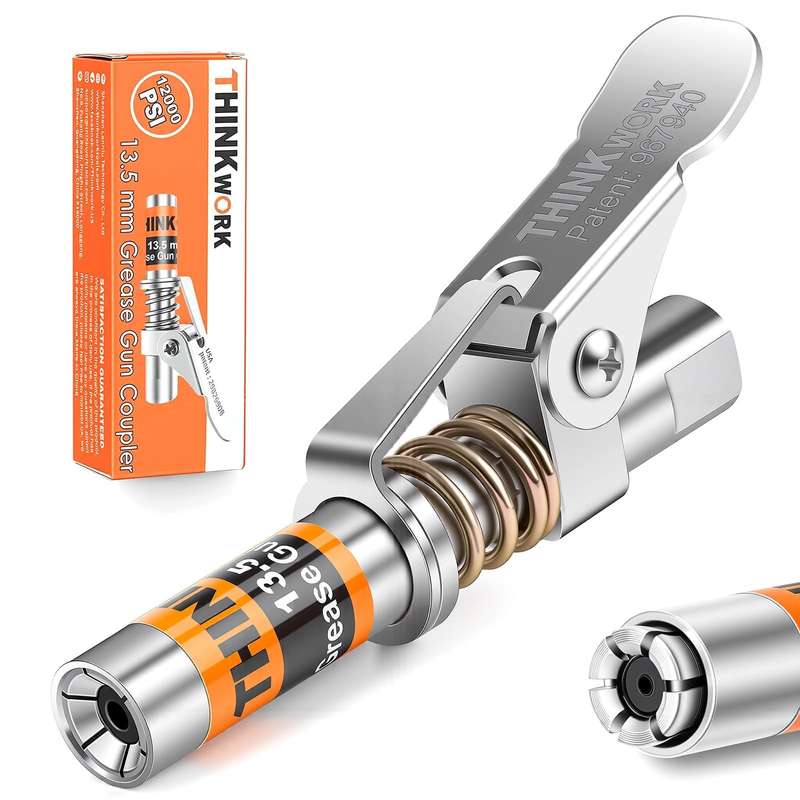 THINKWORK Grease Gun Coupler, 0.53" Tips, Coupler