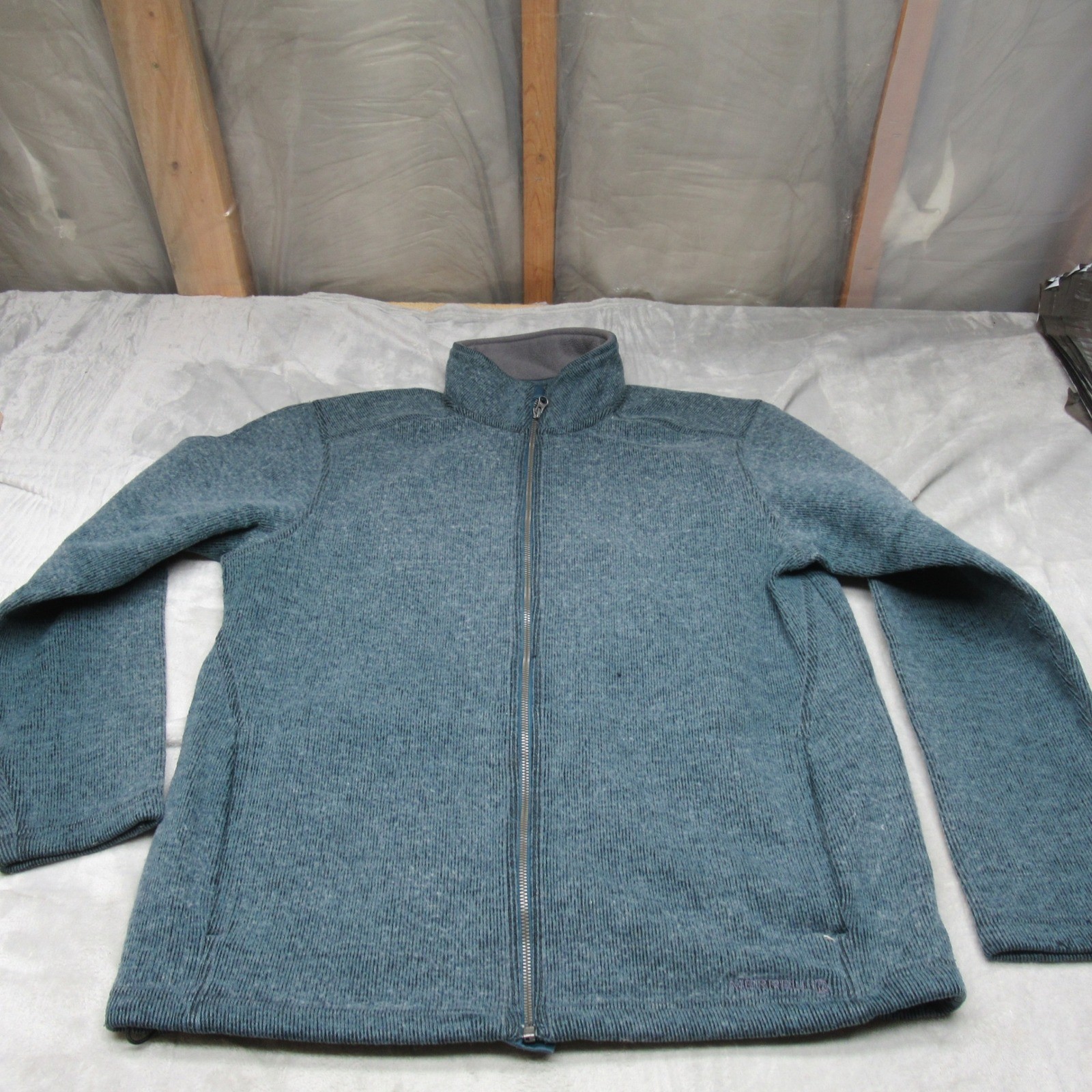 Merrell Jacket Mens Large Blue Fleece Full Zip Classic Winter Hiking Outdoor
