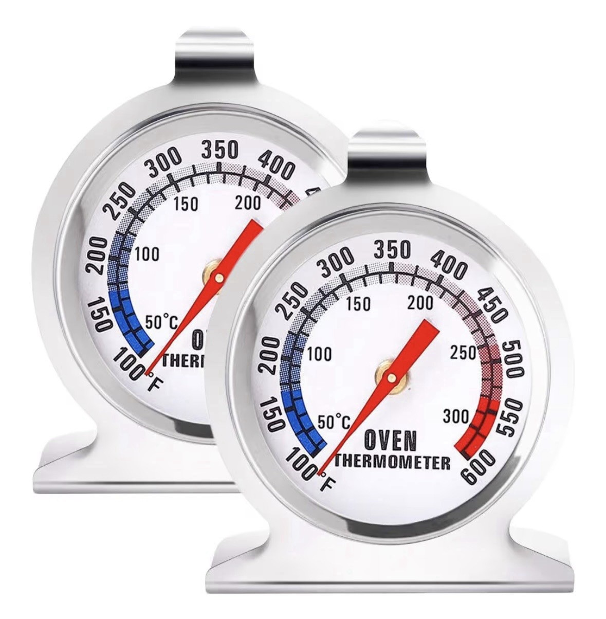 10 Pcs. Oven Thermometer Stainless Steel Classic Stand Up Food Meat Temp Gauge