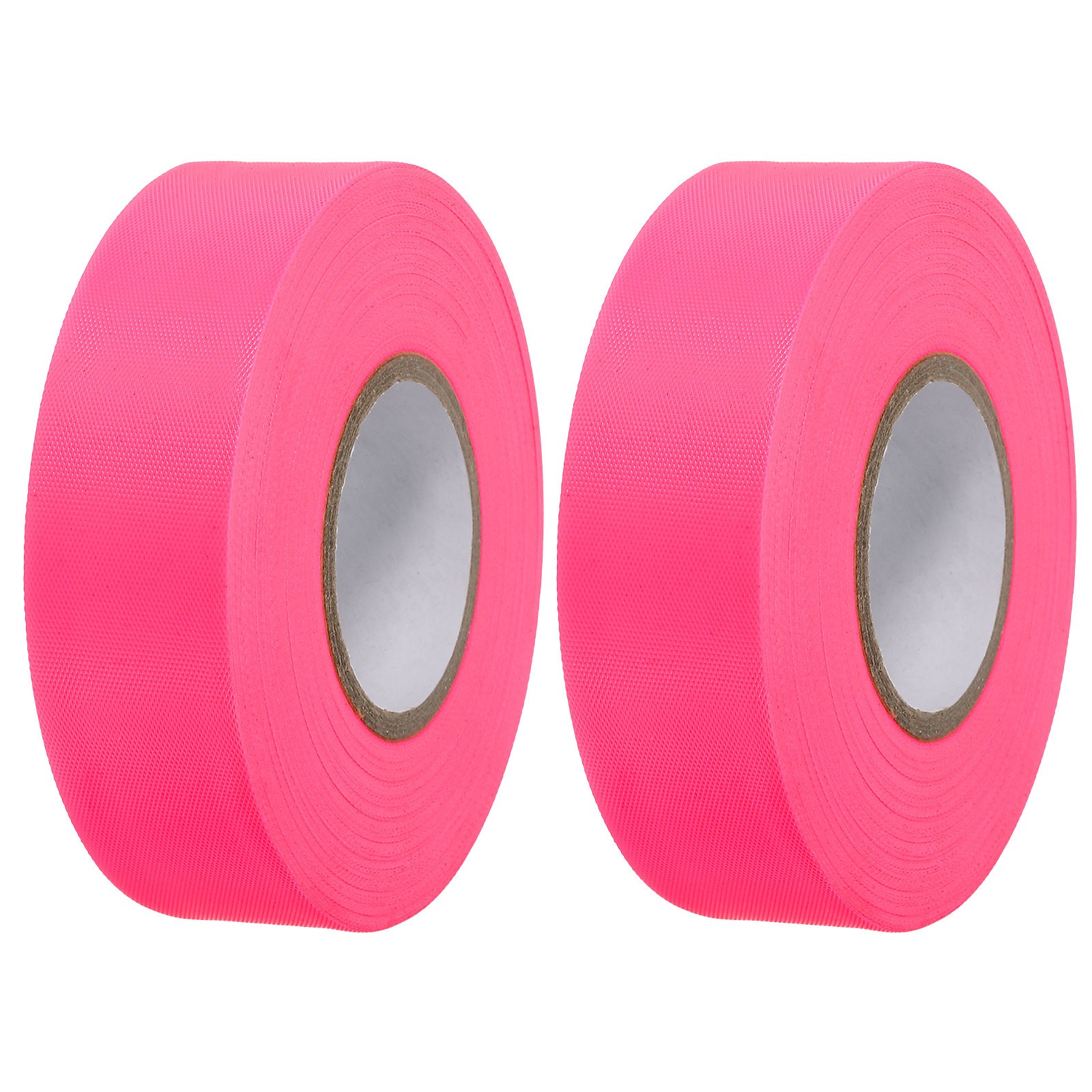 Signaling Tape 1"x147',2pcs PVC Non-Adhesive Neon Marking Tape, Pink