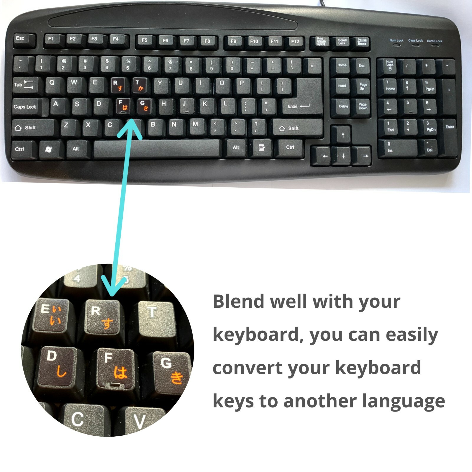 2PCS Japanese keyboard stickers Waterproof Replacement Computer Laptop Keyboard