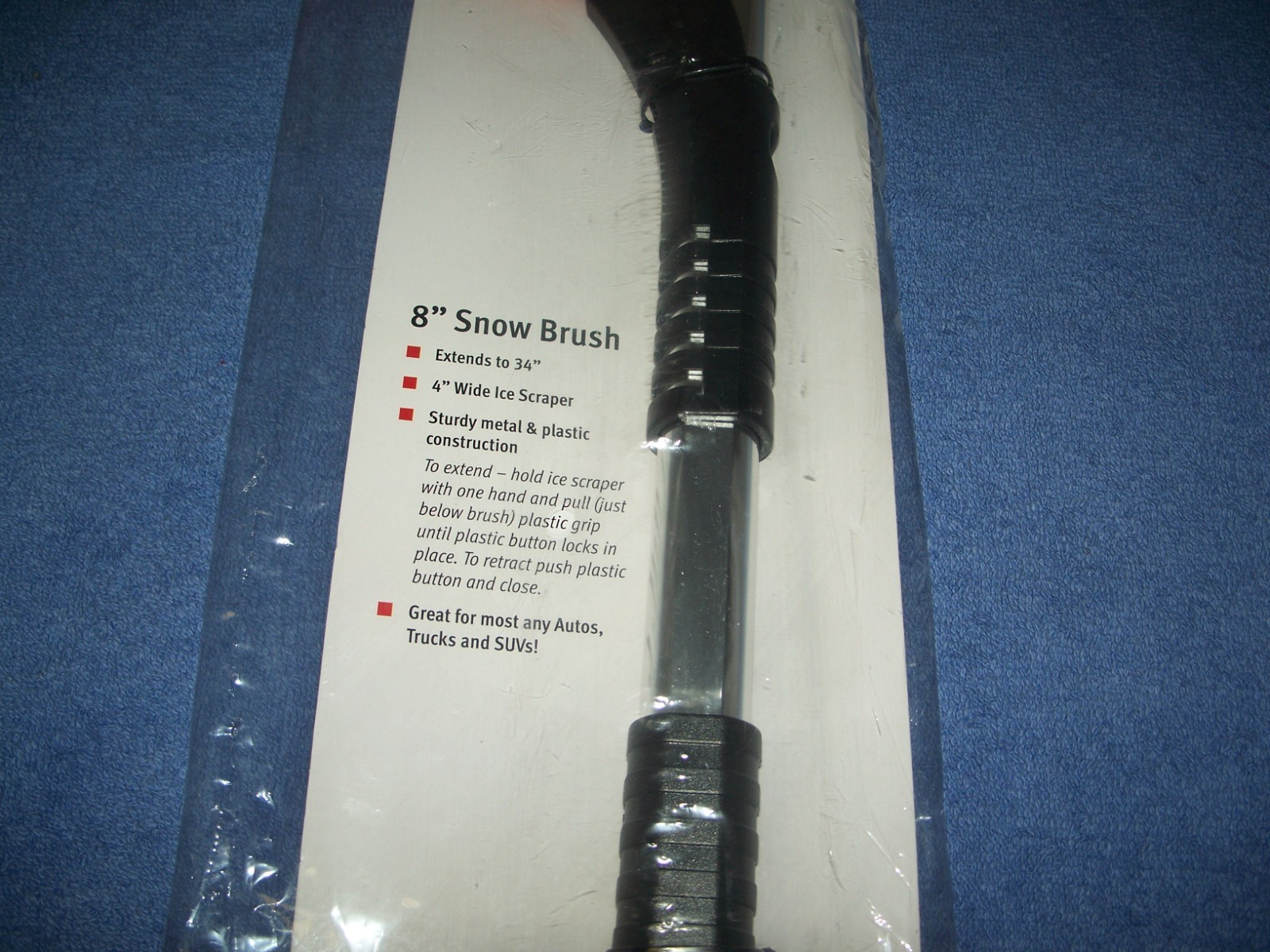 Snap On Tools Snow Brush / Ice Scraper Extends up 34" New