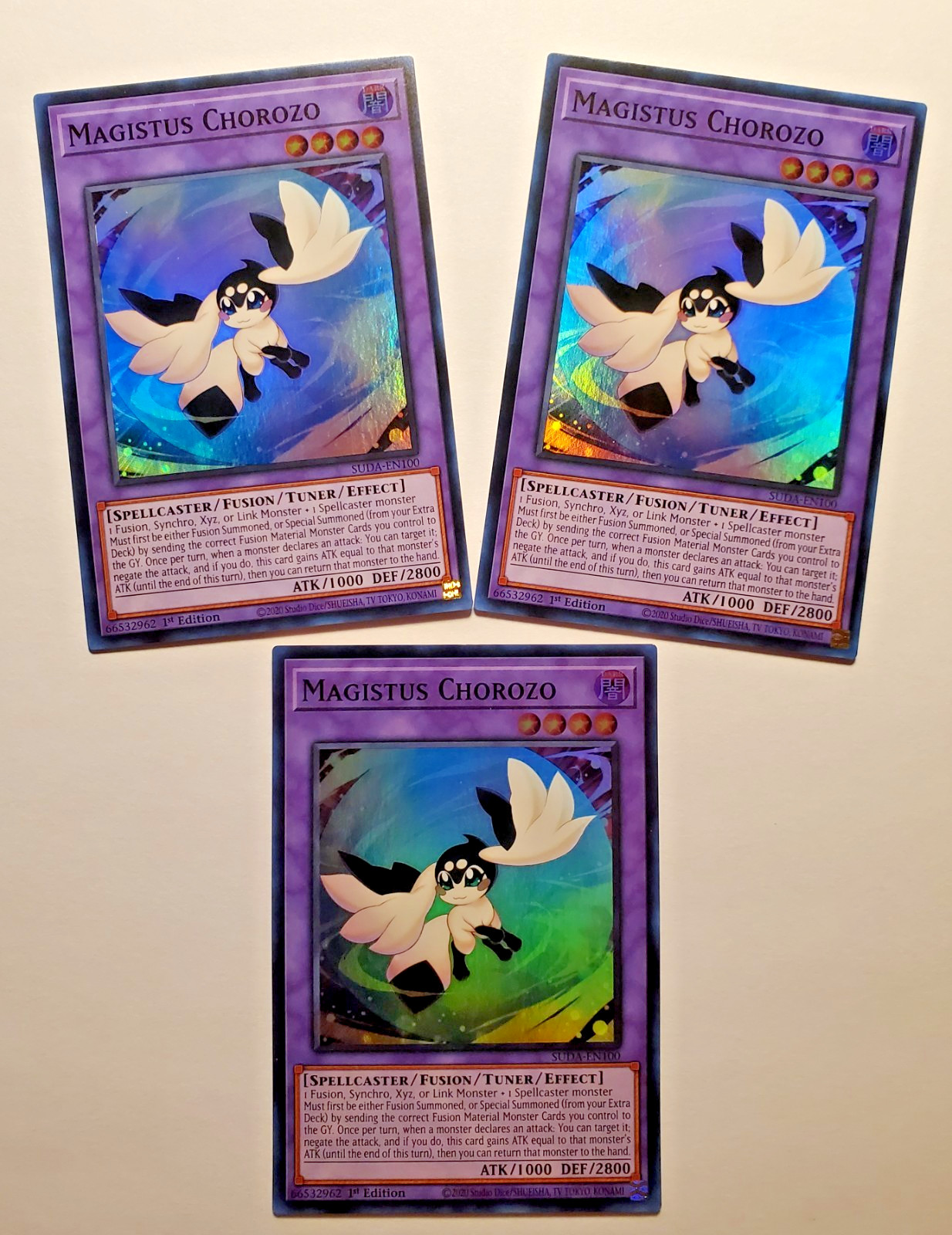 Yu-Gi-Oh!  (3X)  Magistus Chorozo SUDA-EN100 Supreme Darkness 1st Ed Near Mintt