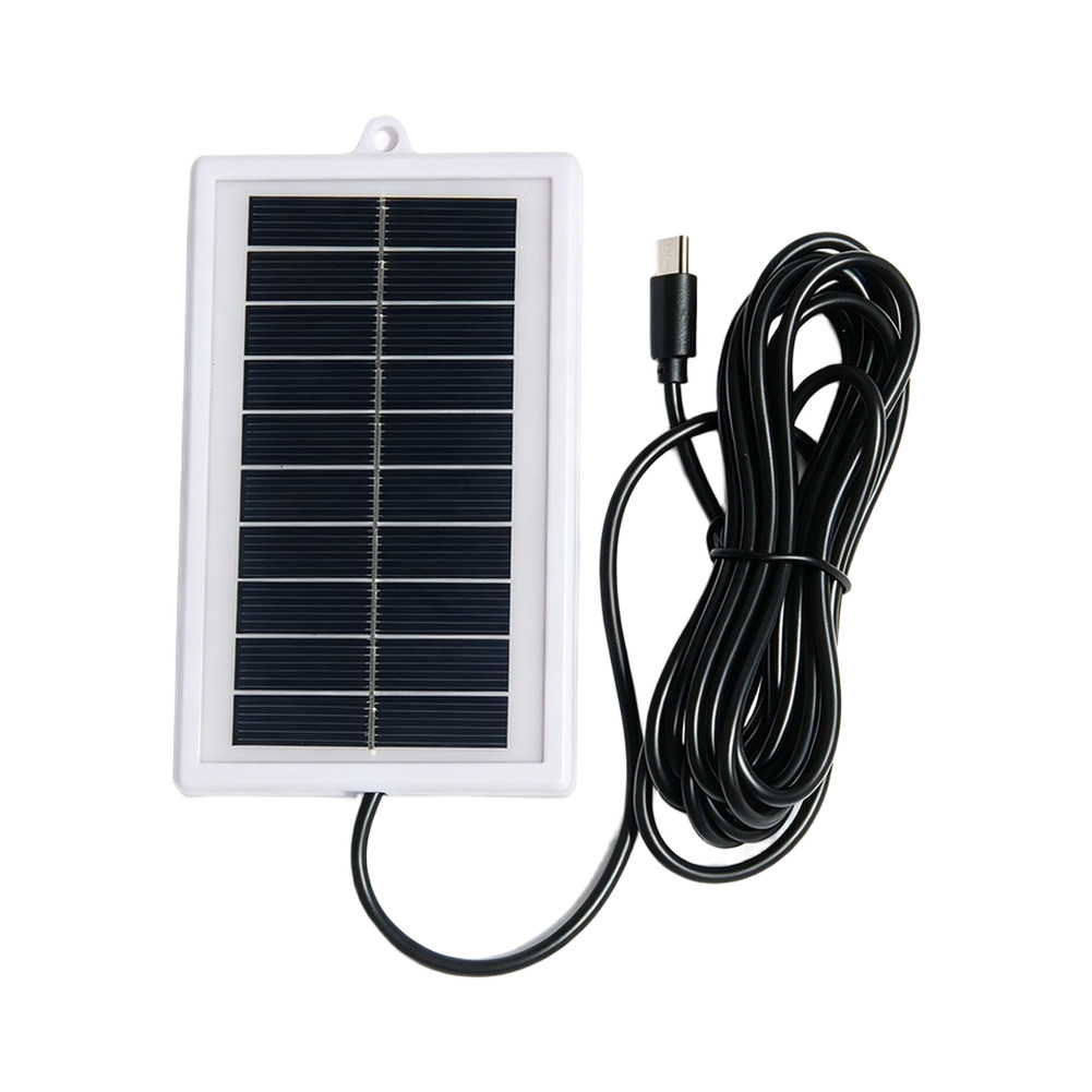 USB-C Solar Panel For 3W 5V Output for For 3.7V 5V Batteries For 3 Meter Cable