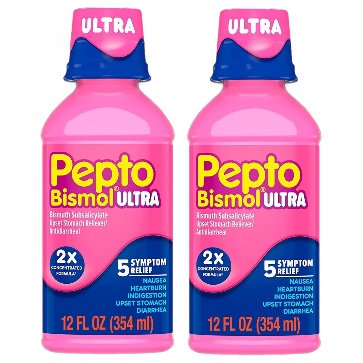 Pepto Bismol Ultra Strength Liquid, Original, 12 Fl Oz, 2 Ct