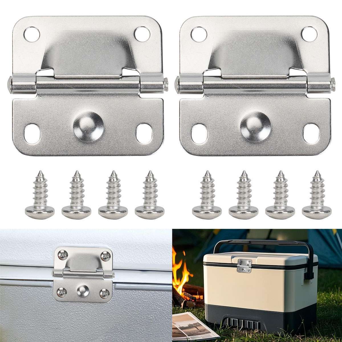 Cooler Hinges & Screws Stainless Steel Replacements For Igloo Cooler Parts 1-4PC