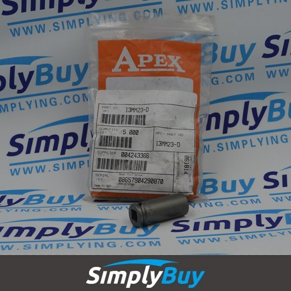 13MM23-D Apex 13mm 12 Point Metric Long Socket, 3/8'' Square Drive