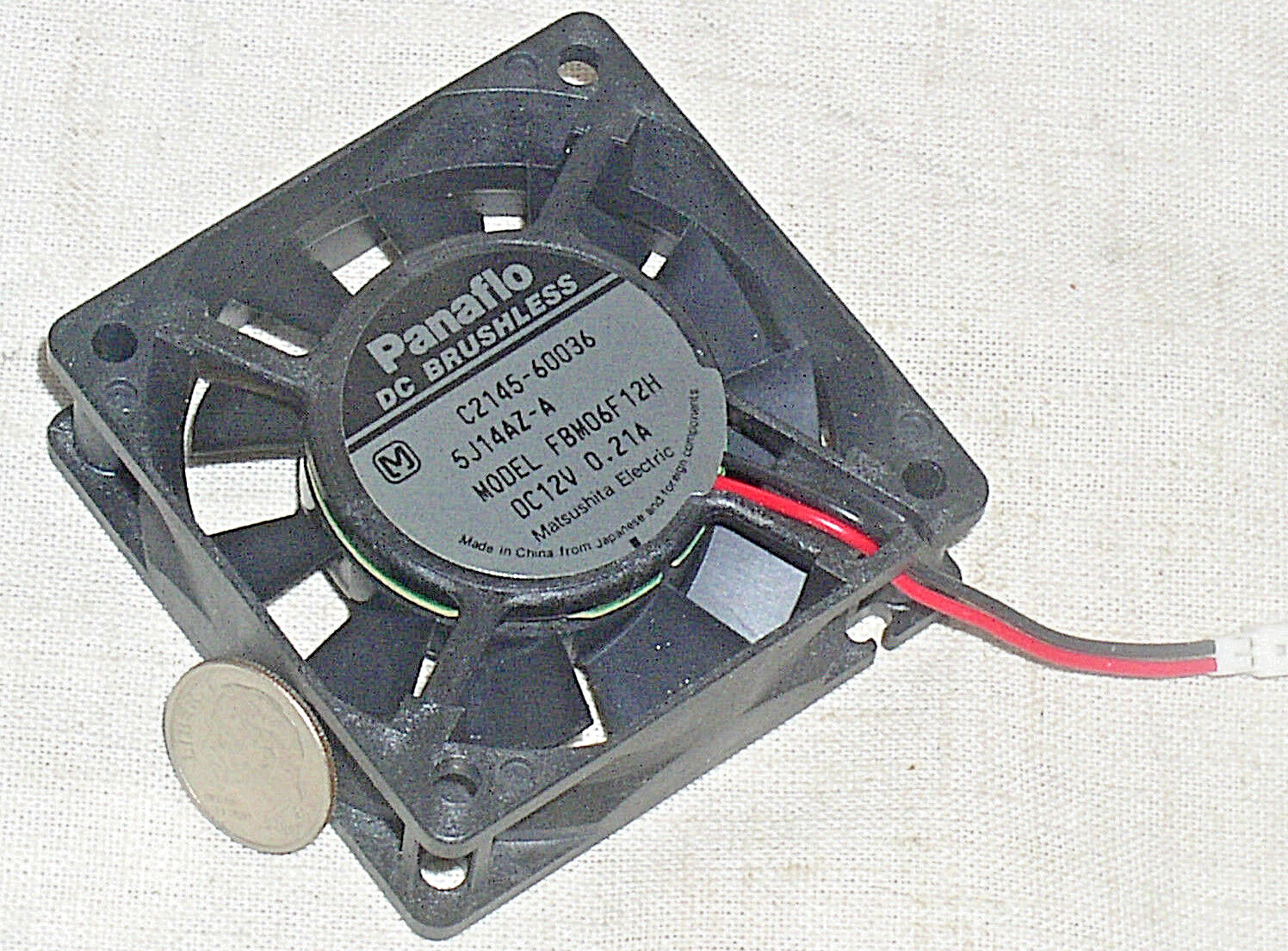 NEW PANASONIC MATSUSHITA PANAFLO FBM06F12H 60MM 12V CAR AUDIO FAN 20 CFM USA NOS