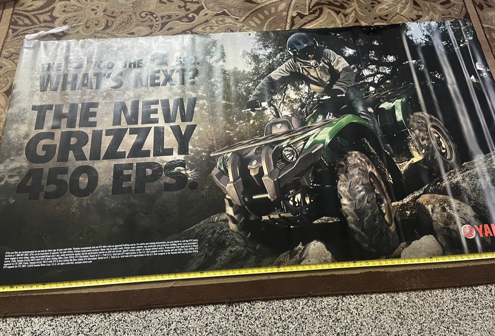 New- Yamaha " The New Grizzly 450 EPS " Vinyl 93"x48"  Banner/Poster