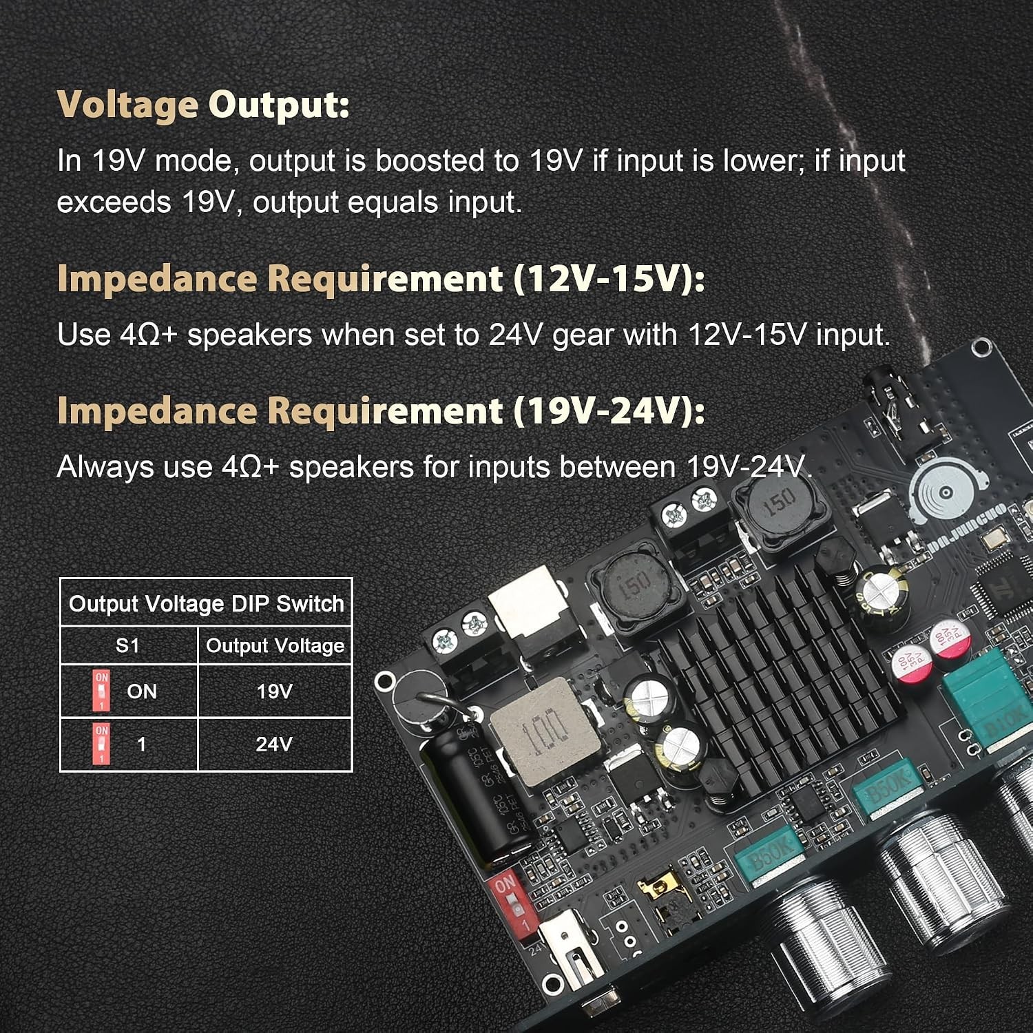 TW100U 100W Mono Bluetooth 5.3 Amplifier Board, TPA3116D2 Digital Power Amp Modu