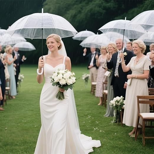 Profasion 8 Pack Wedding Umbrella Bulk, Windproof Large Rain Umbrella, Strong Fi