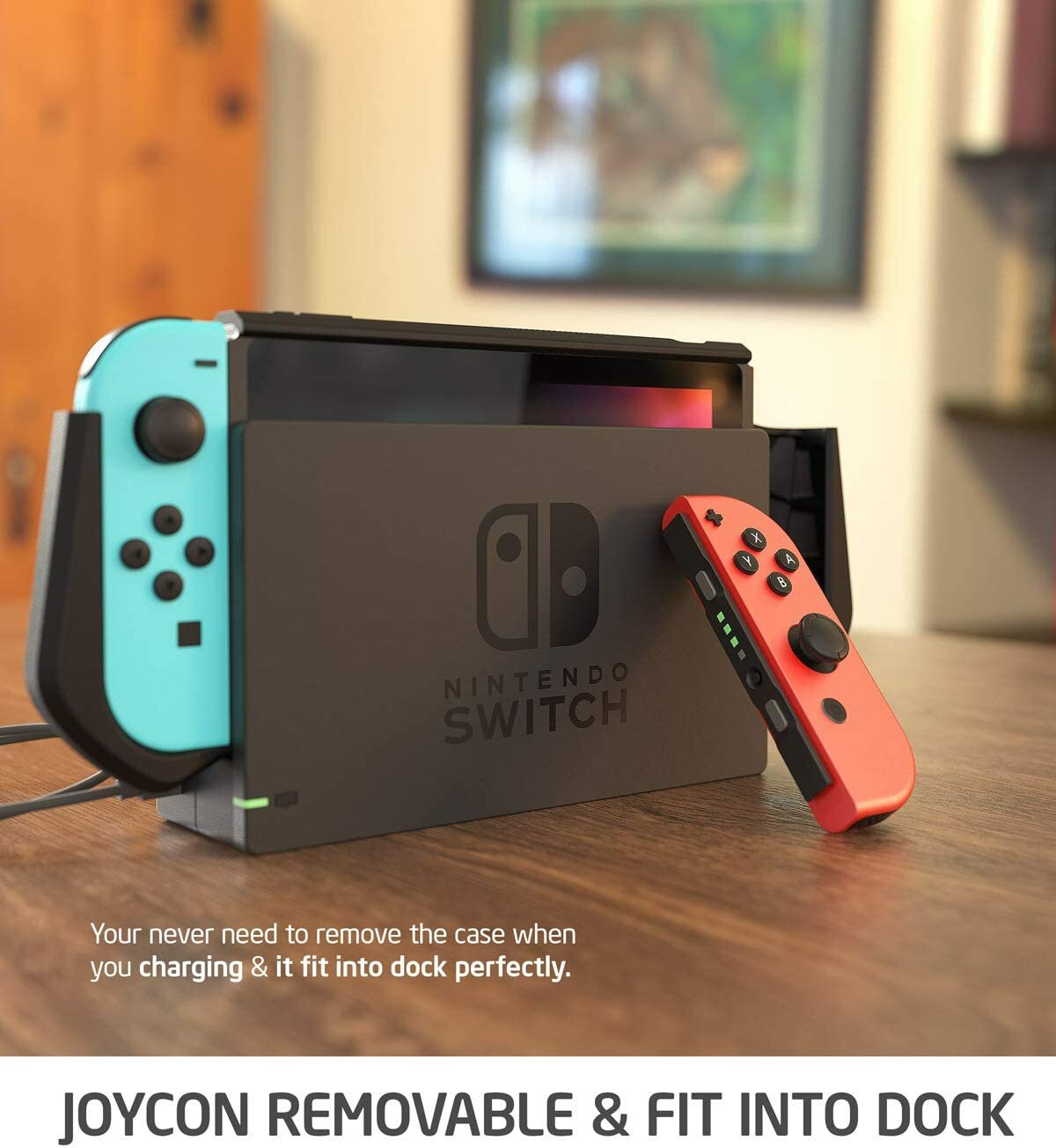 Mumba Dockable Case For Nintendo Switch Console JoyCon Controller TPU Grip Cover