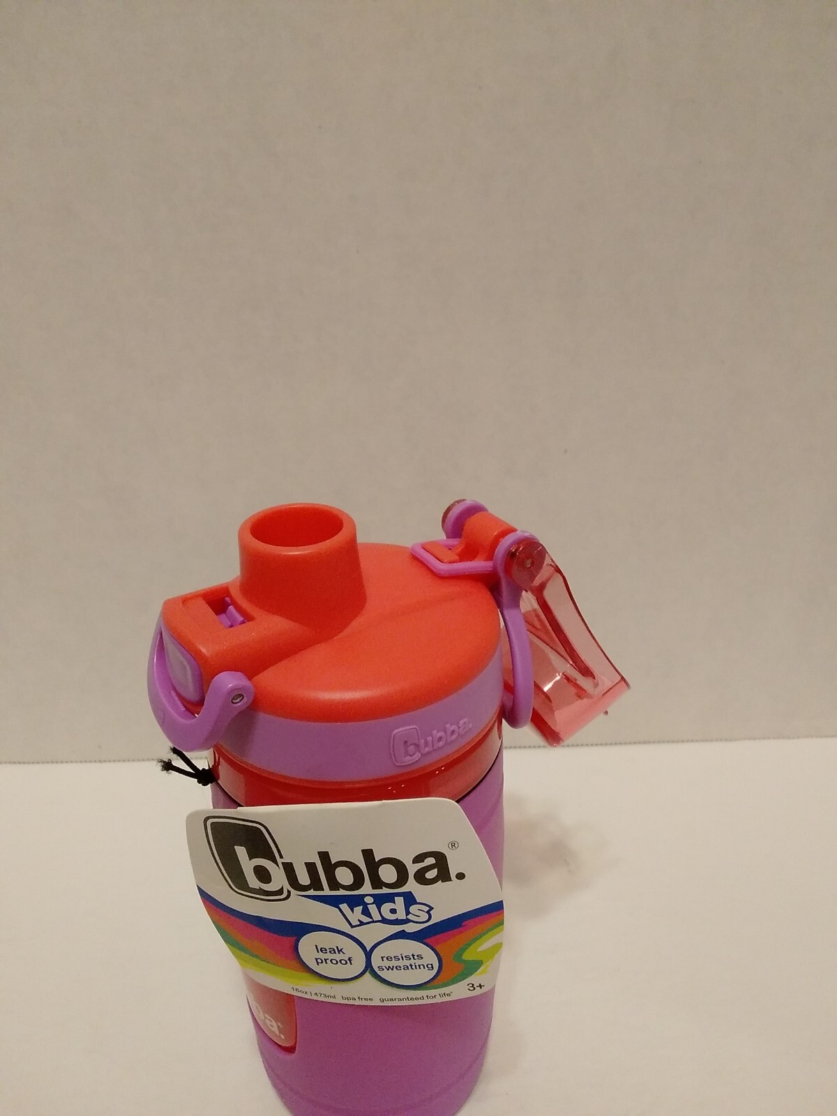 Bubba Flo Refresh 16oz Kids BPA-Free Water Bottle Purple Leak Proof Ages 3+