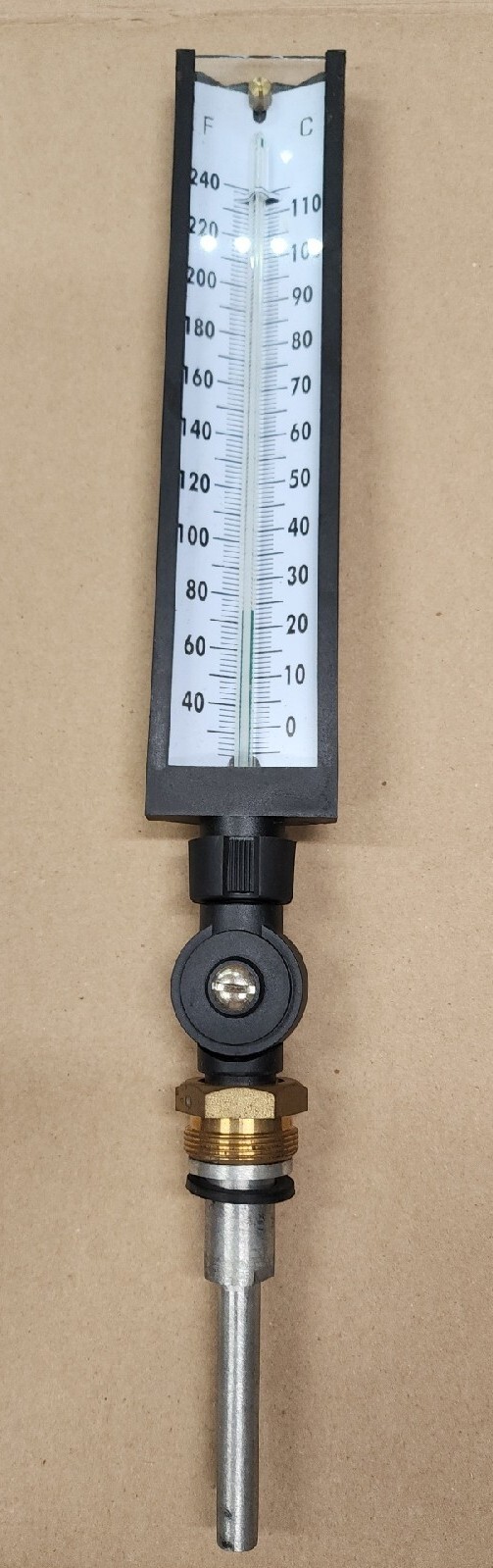 Vari-Angle Industrial Thermometer w/3.5" Stem 0-240*F 3.5 inch stem new open pkg