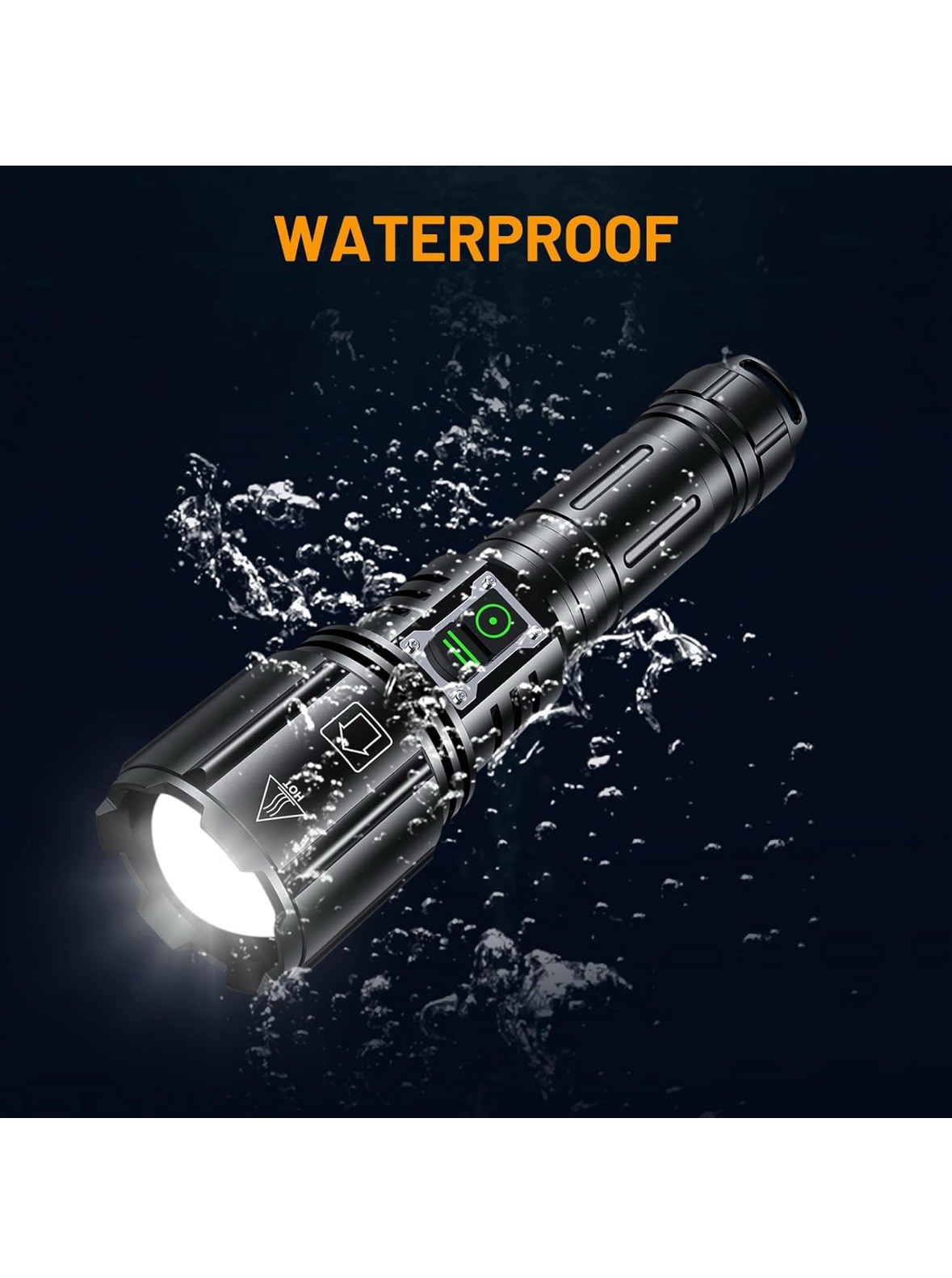 50000000 Lumens Super Bright LED Tactical Flashlight Rechargeable LED Work Light