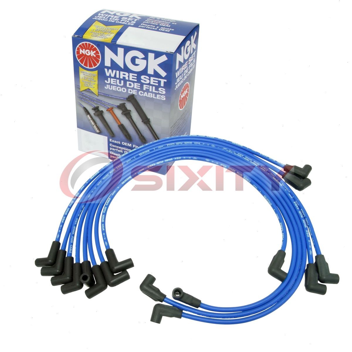 1 pc NGK Spark Plug Wire Set for 1988-1993 Chevrolet K1500 5.0L 5.7L V8 - ct