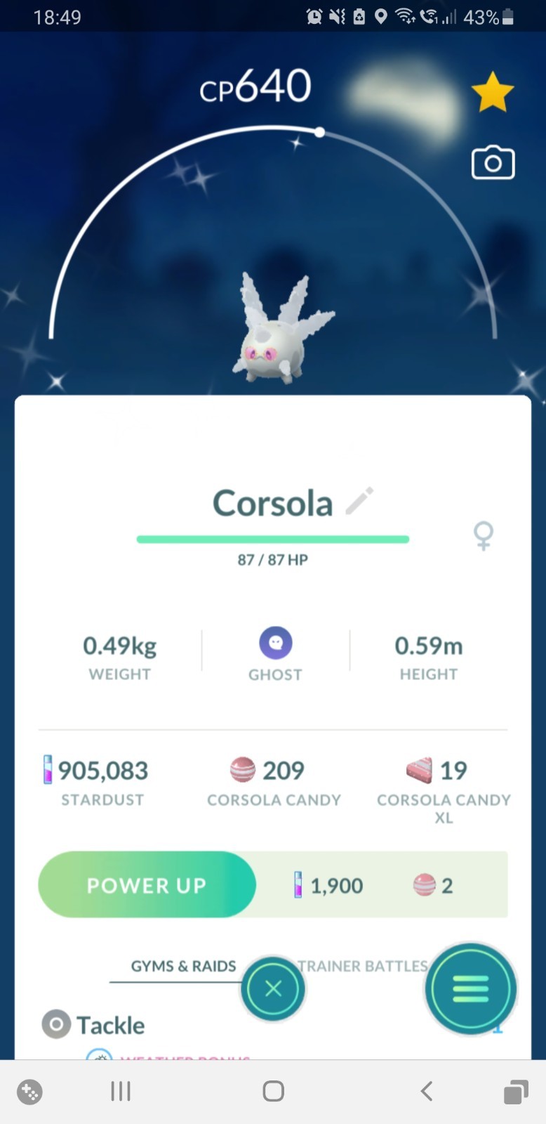 ✨Shiny Galarian Corsola (Corasonn) Pink Sunglasses Pokemon GO✨ Registered or PTC