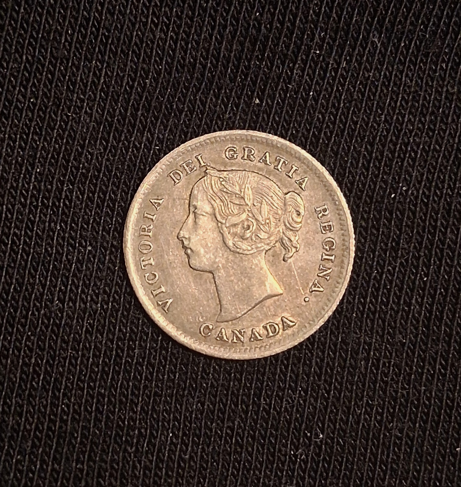 CANADA-1898 5 CENT SILVER- XF-SCARCE DATE