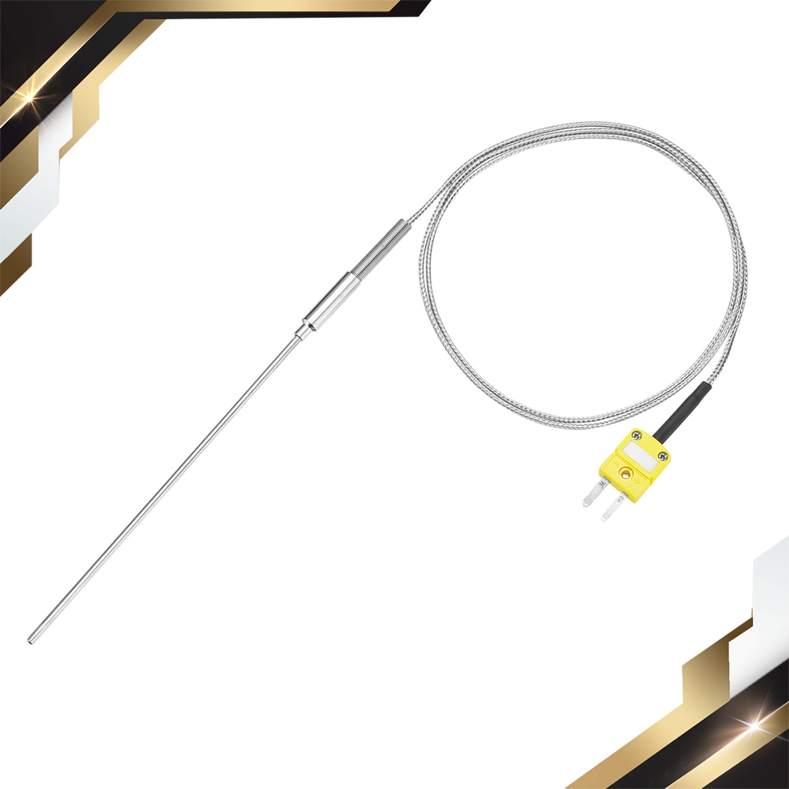 K Type Thermocouple with Plug Meter Temperature Sensor Probe -50 to 1100°C
