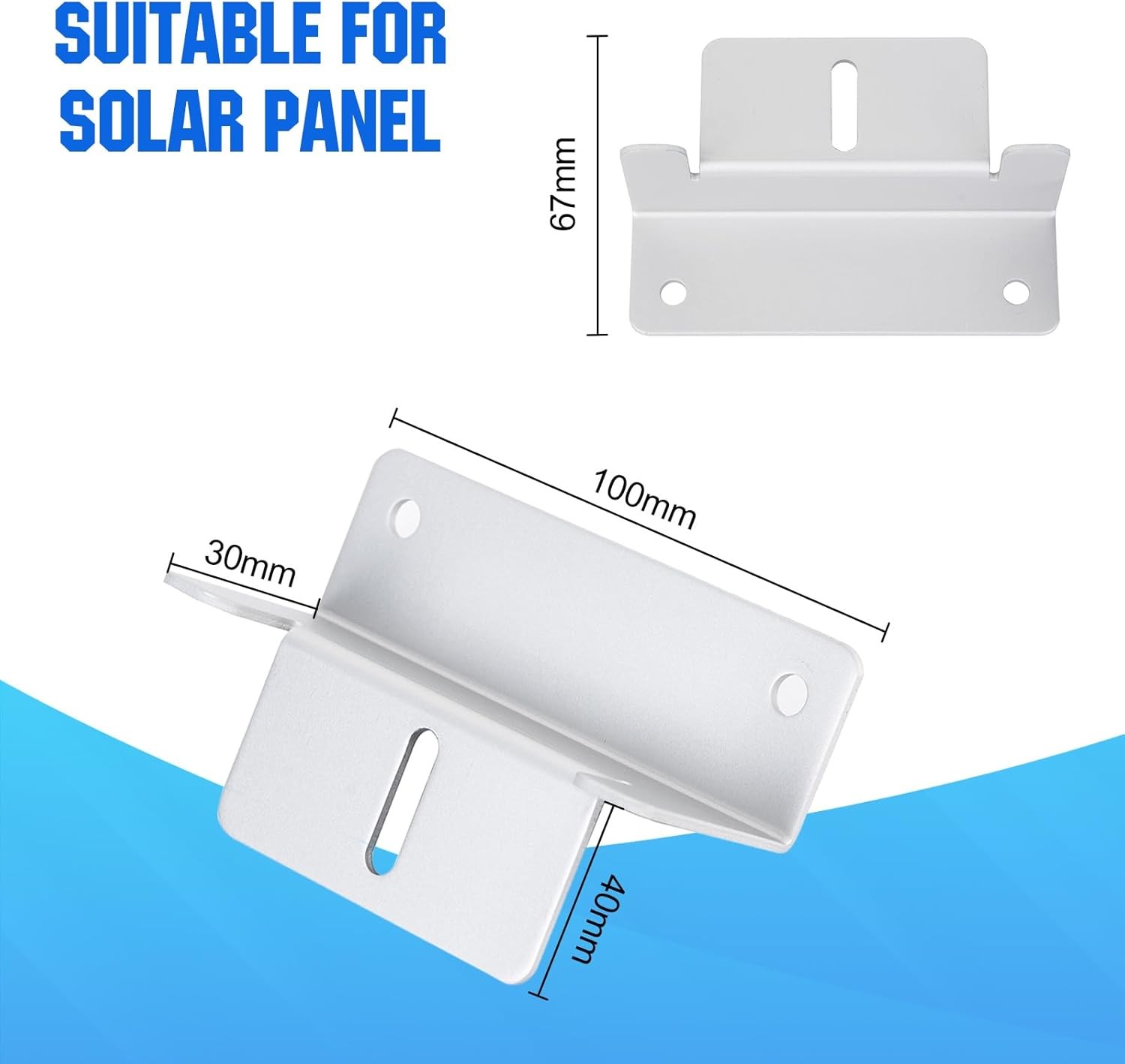 ECO-WORTHY 16 Units Solar Panel Mounting Brackets,Z 4 Pack Z Bracket, silvery