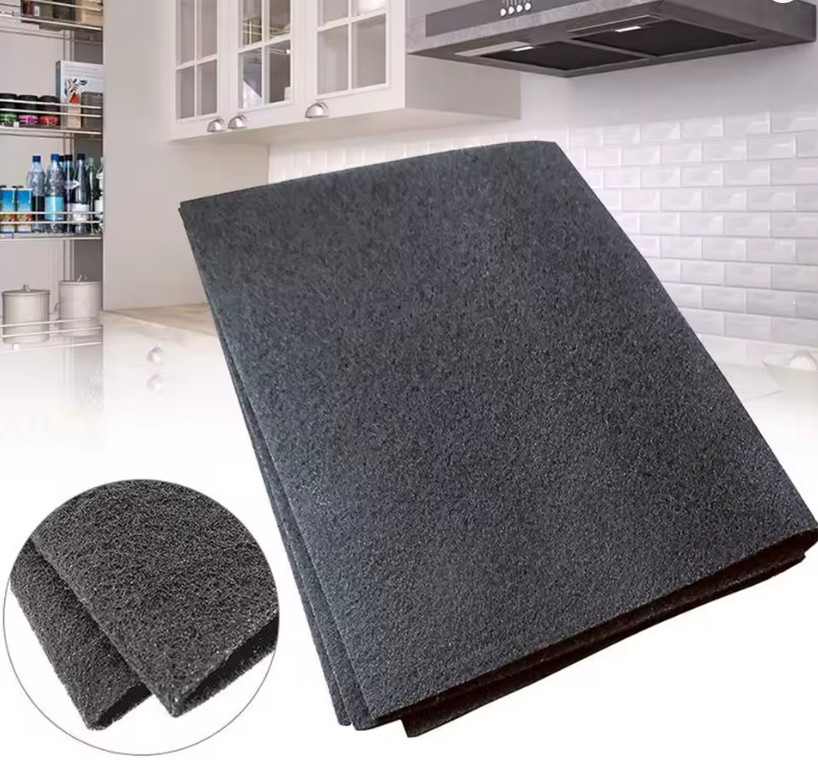 1pc Activated Carbon Range Hood Filter Cuttable Grease Odor Absorbing Pad - NEW