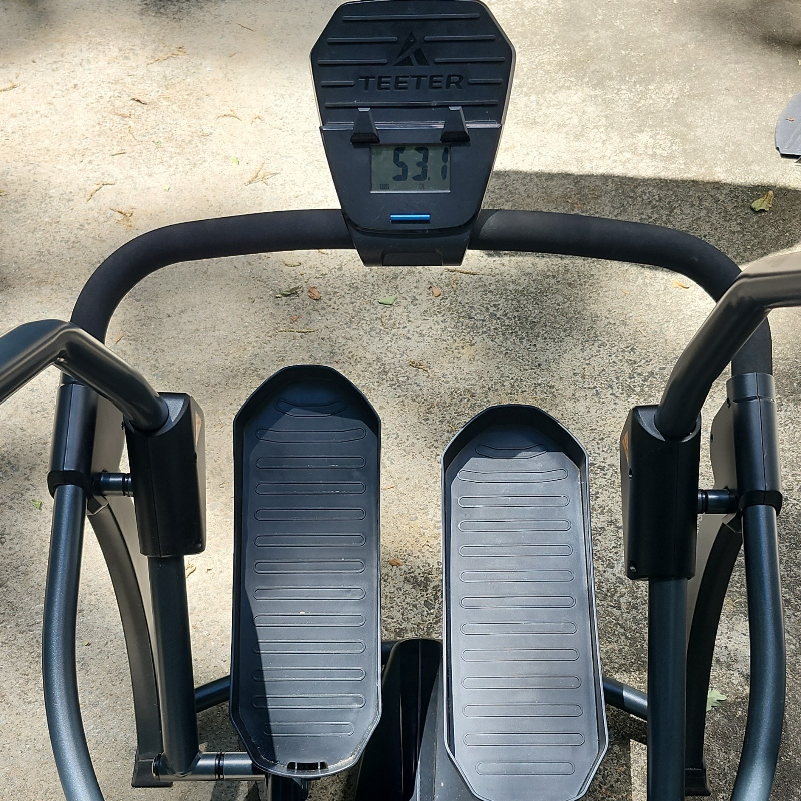 Teeter Elliptical Machine w/ LCD Display Console, Black/Gray/Blue