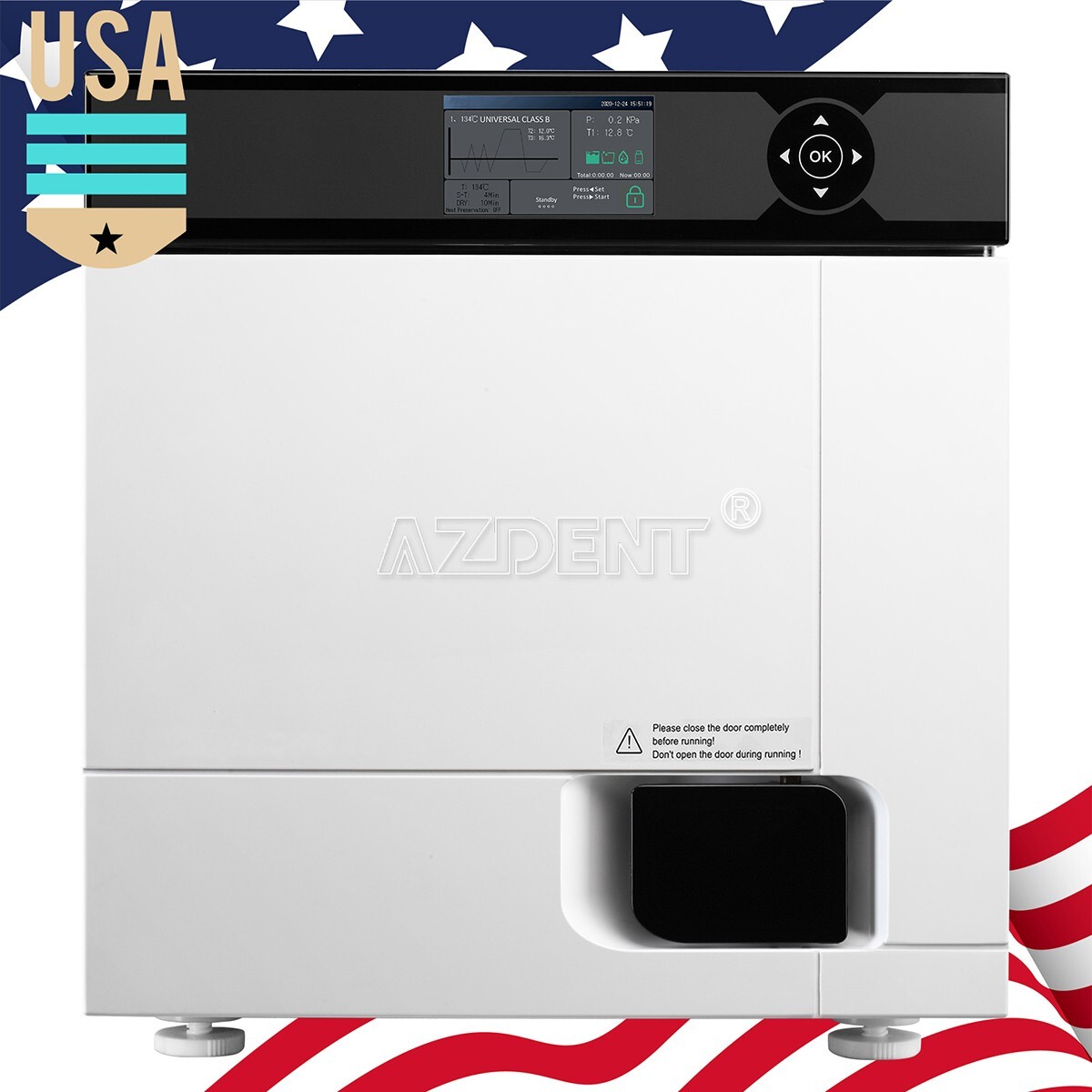 22L Class B Steam Sterilizer Dental Autoclave Pulsation vacuum With Printer