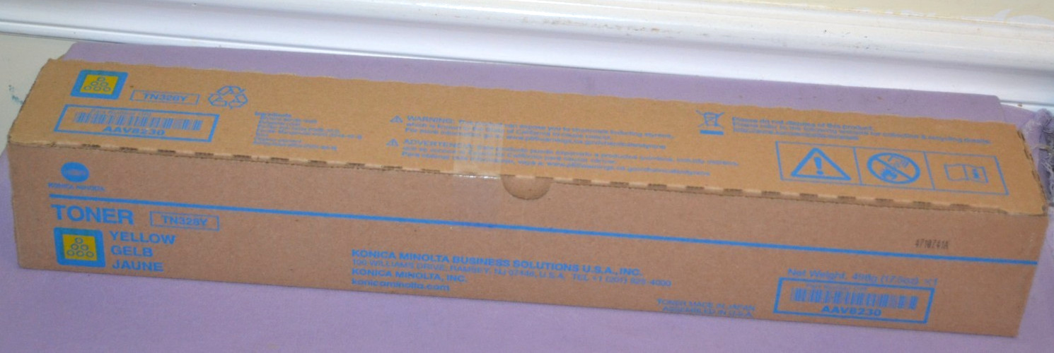 Genuine Konica Minolta TN328Y Yellow AAV8230 Toner Cartridge Bizhub C250i -- New