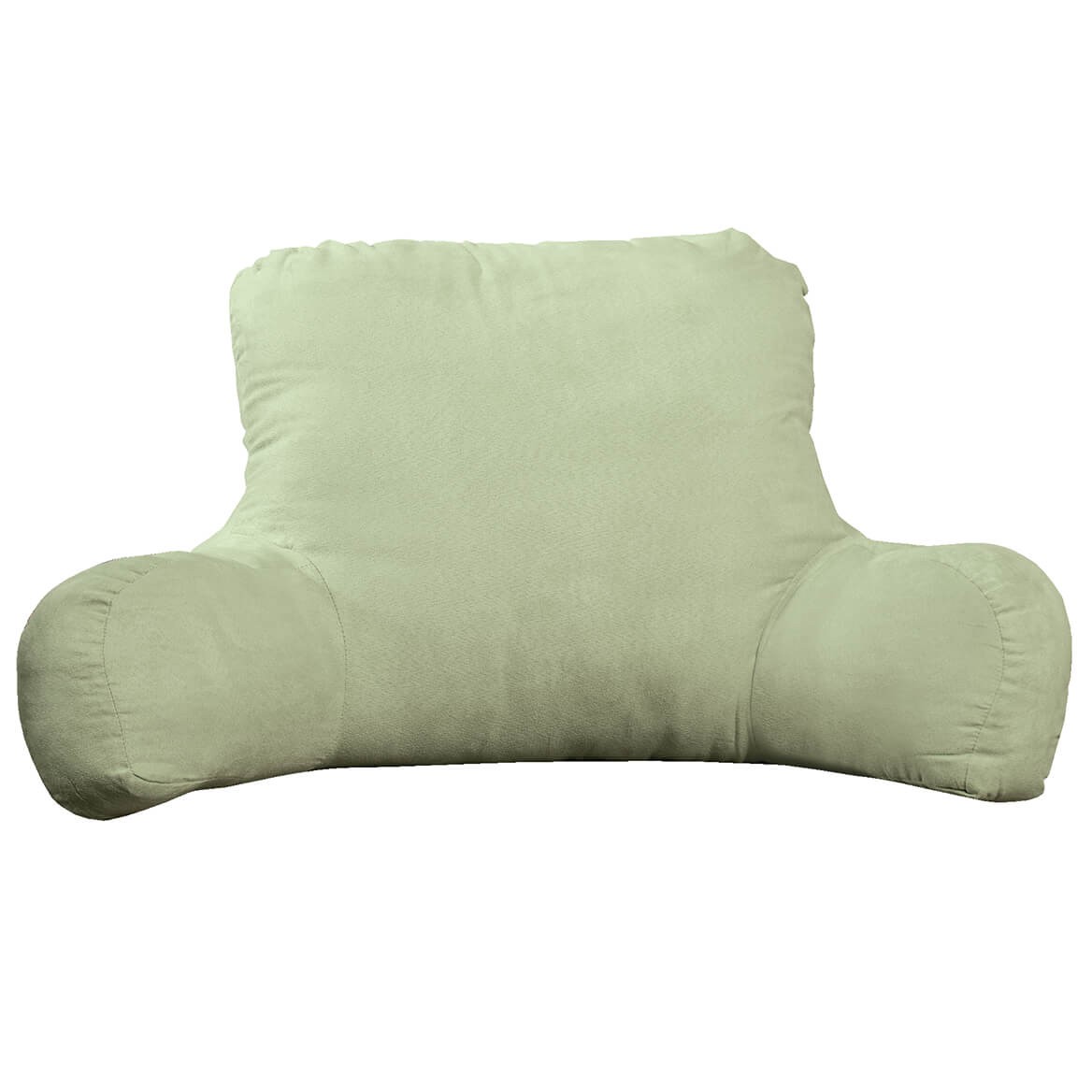 Miles Kimball Backrest Pillow with Firm Support Arms, 20” x 31” x 14” – Faux Sue