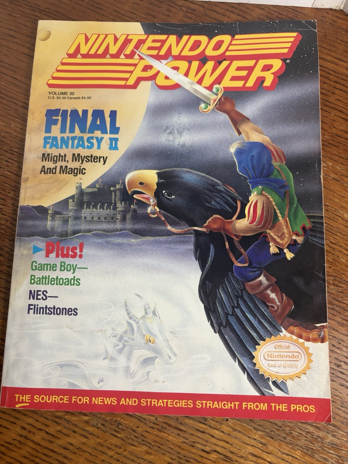 1991 Nintendo Power Magazine #30 November Final Fantasy II with Poster