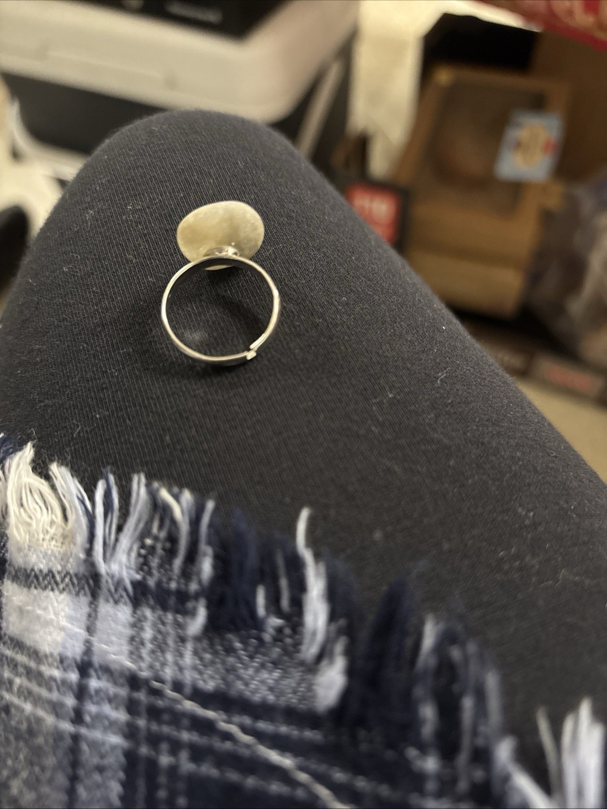 Beach Stone Adjustable Ring. Handmade From Sandy Hook Beach, NJ