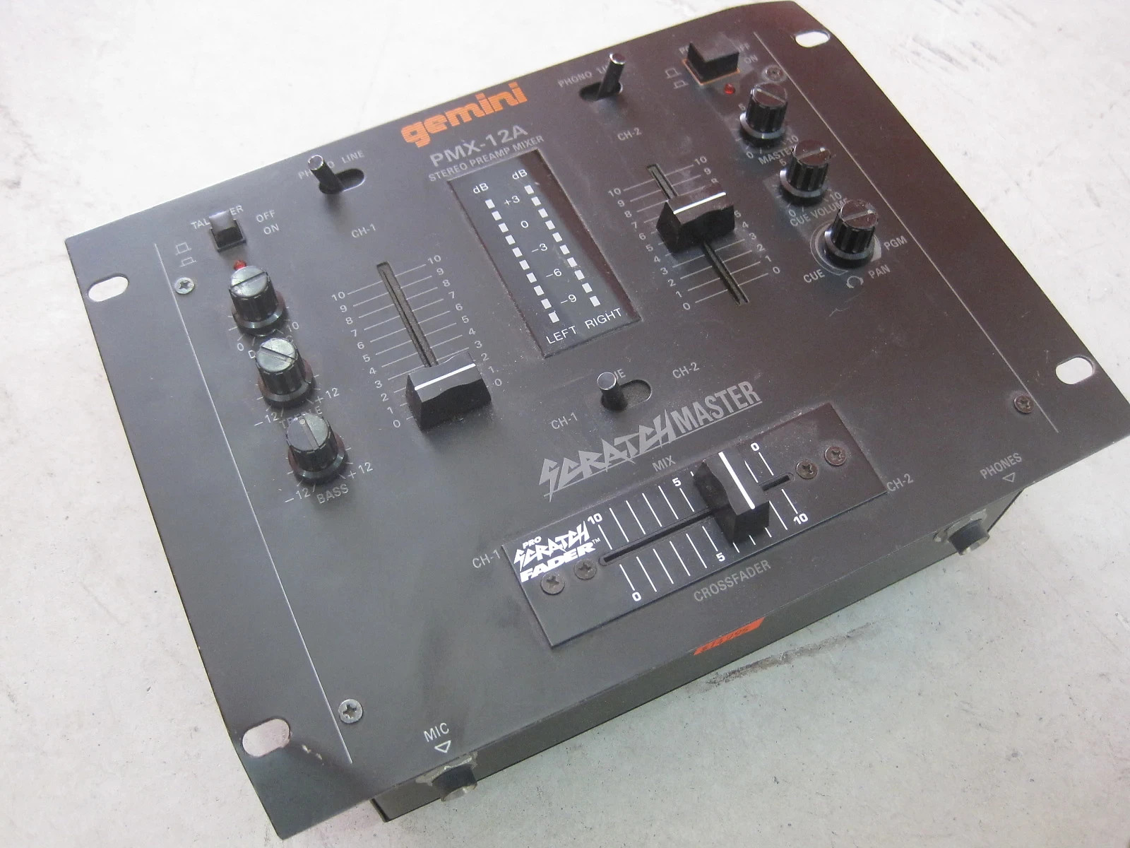 Gemini PMX-12A Stereo PreAmp DJ Mixer 2-channel ScratchMaster PMX12A