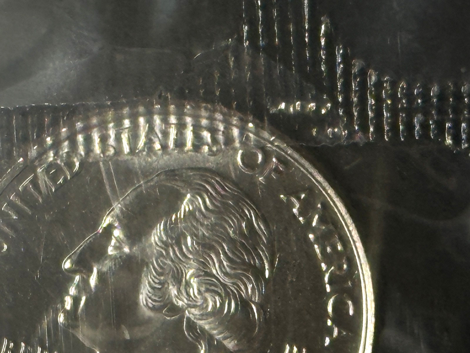 ERROR 2000 Virginia Quarter lodged in heat strip sealant area Odd Strange Rare
