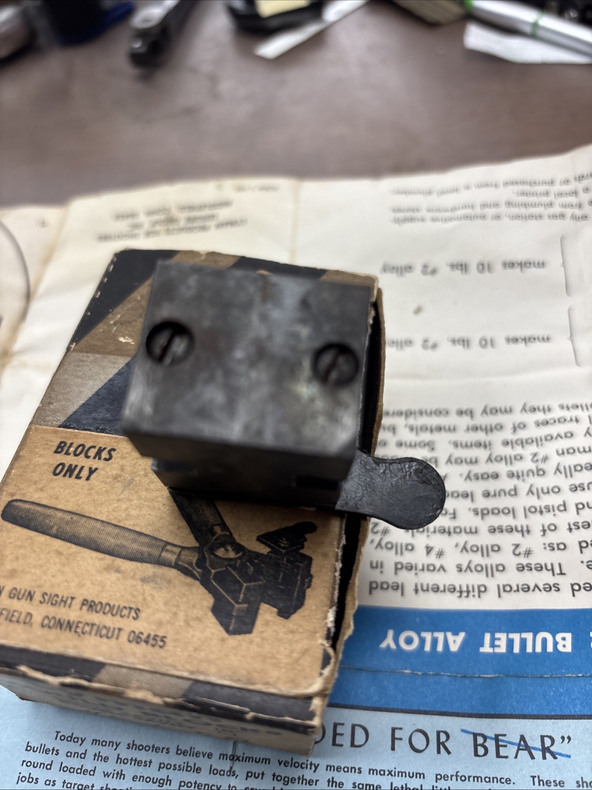 Lyman Bullet Mould Blocks Single Cavity 375/942 (B-25)