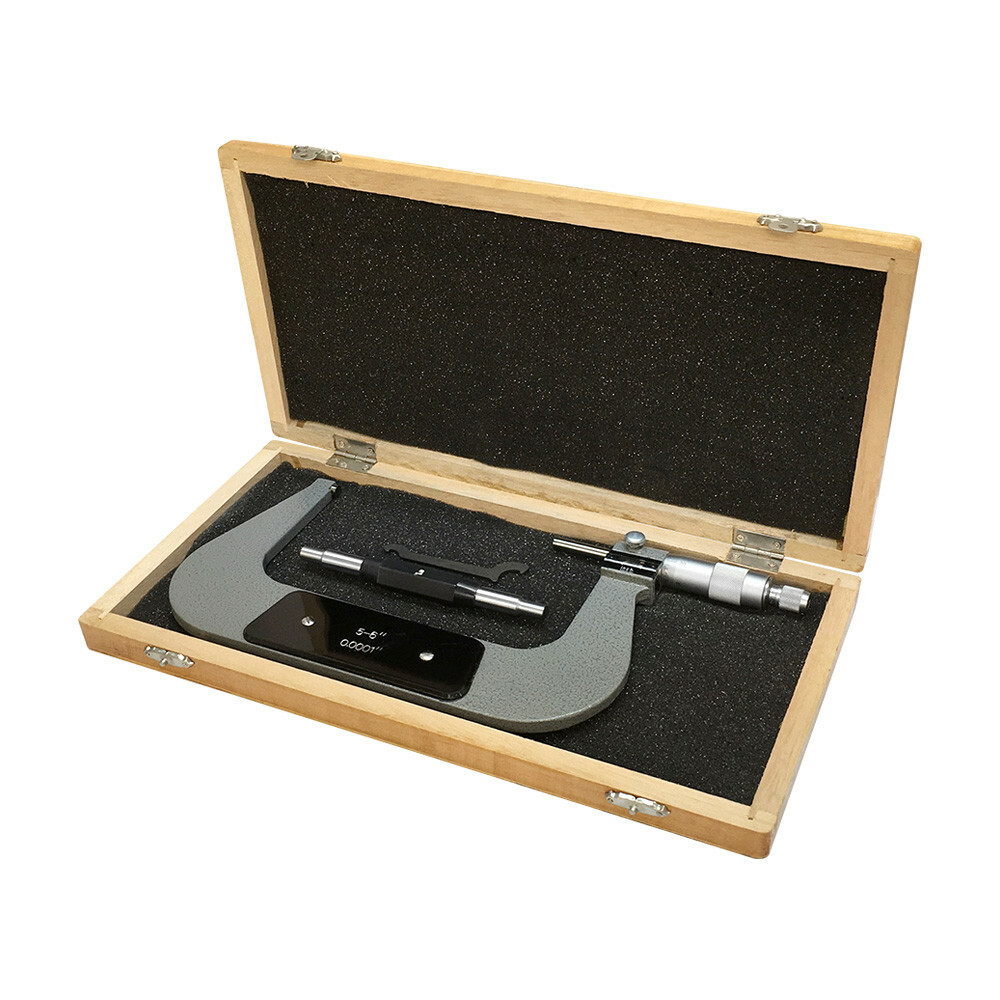 Outside Micrometer 5-6" .0001" Grad. Digit Counter Ratchet Stop Mechanist Tool