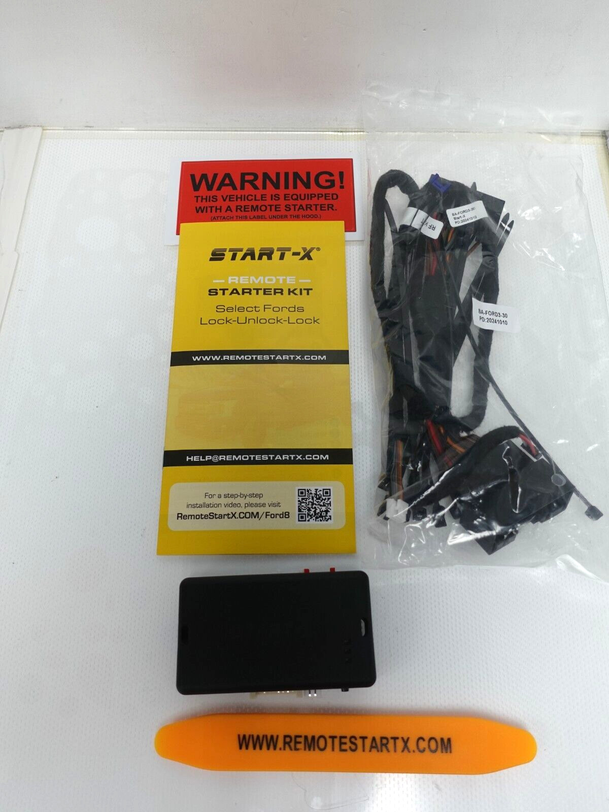 Start-X Remote Starter Kit for Fords Lock-Unlock-Lock Settings Enabled, Open Box