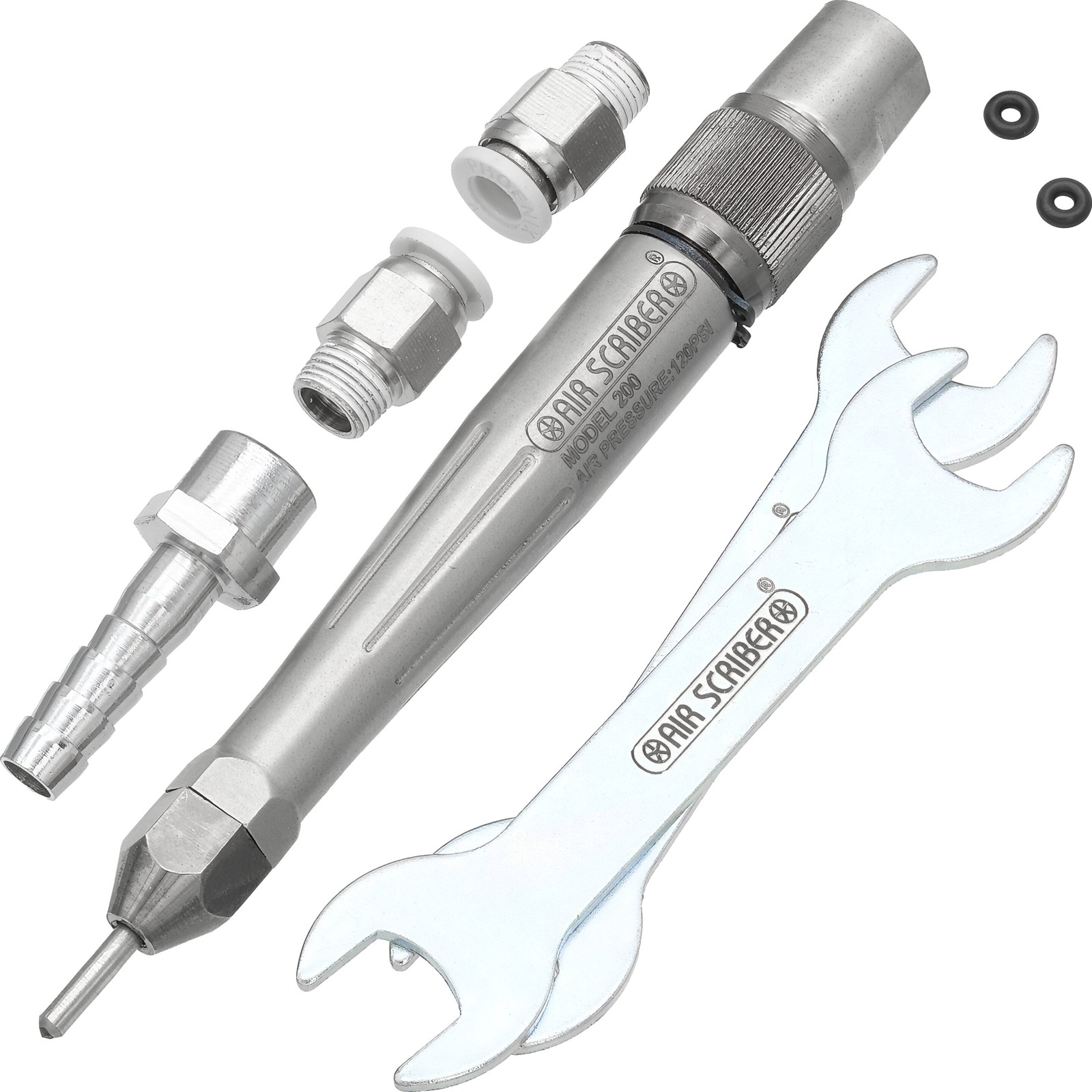 Pneumatic Air Scribe Engraving Pen w/ Chisel Tip Engraver Penumatic Tip Pen