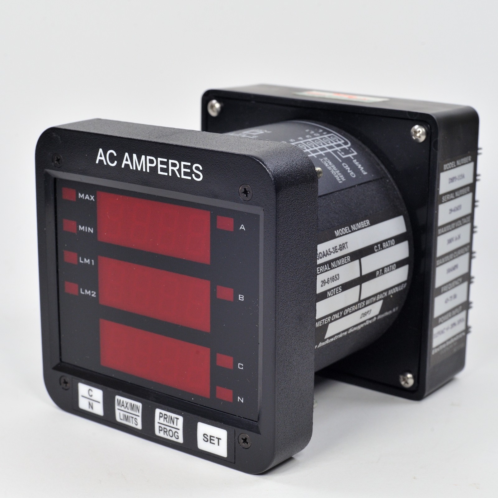 1 Year Warranty Electro Industries 3DAA5-3E-BRT DSP3 Amp Power Monitor 3 phase