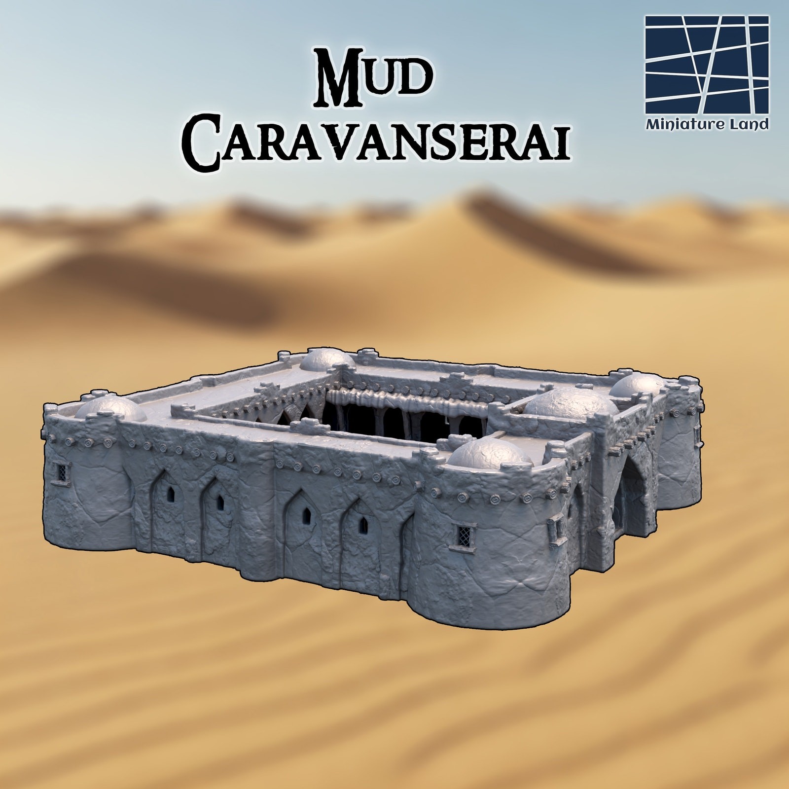 Mud Caravanserai DND, Wargames Tabletop Terrain 28mm